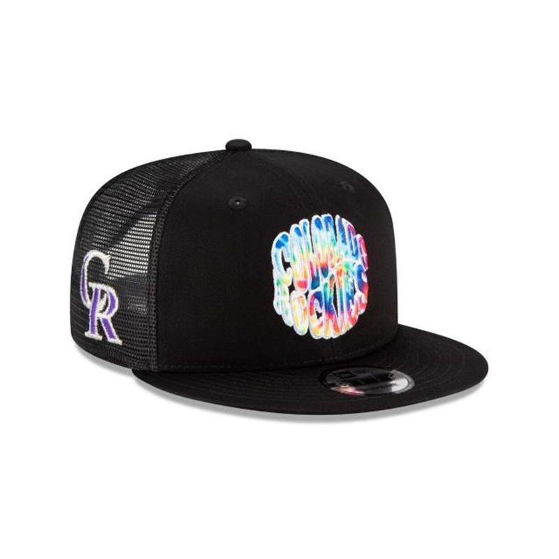 MLB Colorado Rockies Groovy 9Fifty Snapback (RZI8365) - Black New Era Caps